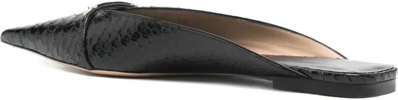 TOM FORD Muiltjes met python-effect en puntige neus Zwart - Foto 3