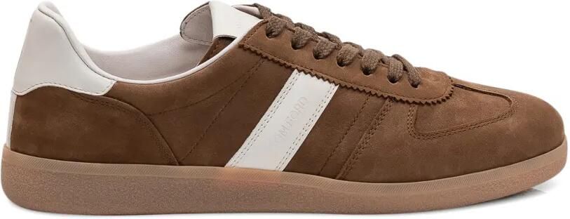 TOM FORD Nubuck Terence sneakers met strepen Bruin