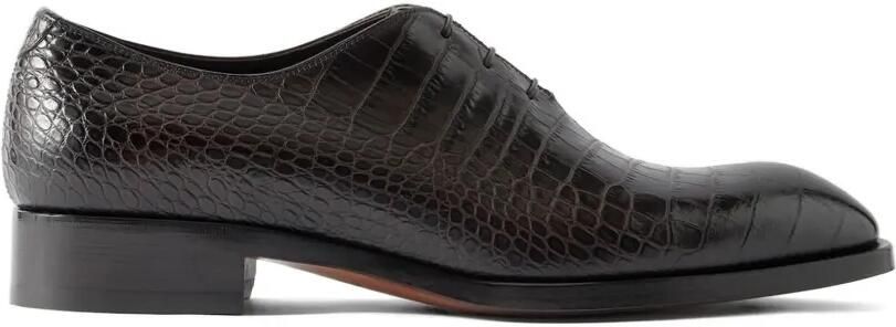 TOM FORD Oxford schoenen met krokodillen-reliëf Bruin