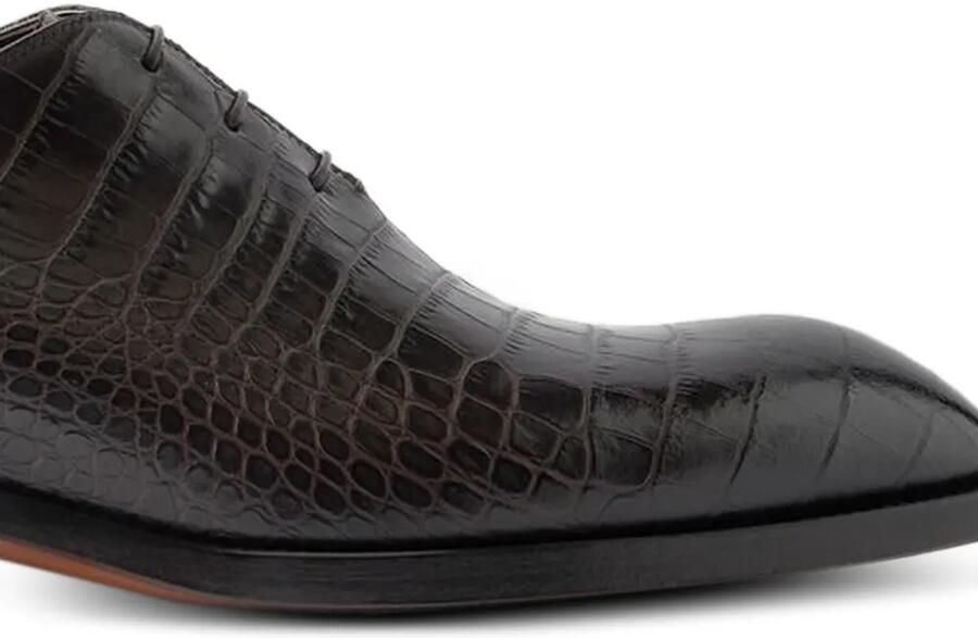 TOM FORD Oxford schoenen met krokodillen-reliëf Bruin - Foto 2
