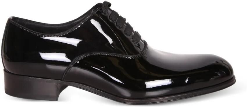 TOM FORD patent leather Edgar evening lace-up shoes Zwart