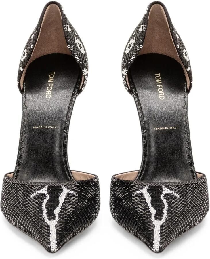 TOM FORD Pumps met geborduurde pailletten Zwart - Foto 3