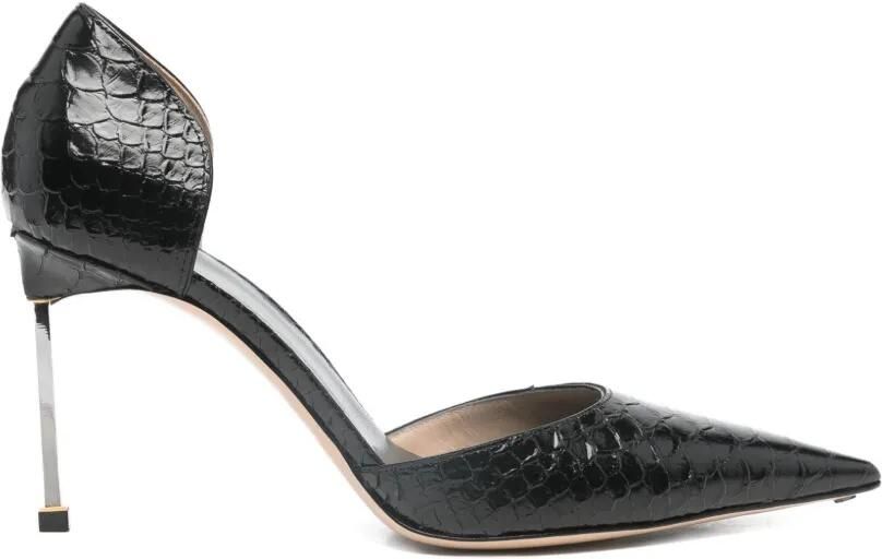 TOM FORD Spire D'Orsay semi-glanzende pumps met print Zwart