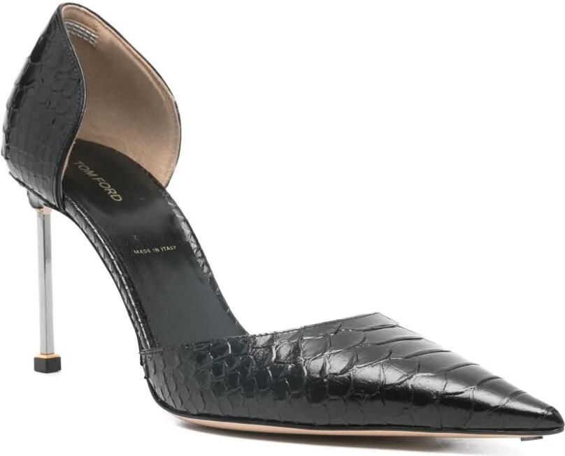 TOM FORD Spire D'Orsay semi-glanzende pumps met print Zwart - Foto 3