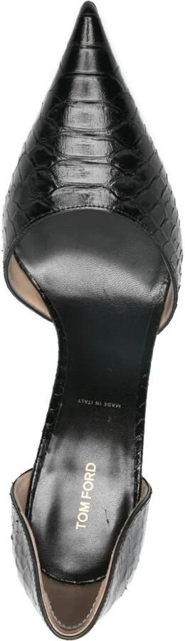 TOM FORD Spire D'Orsay semi-glanzende pumps met print Zwart - Foto 4
