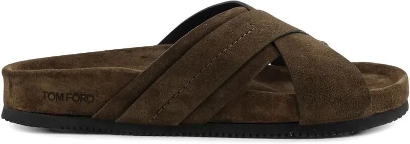 TOM FORD Sandalen met gekruiste bandjes Bruin