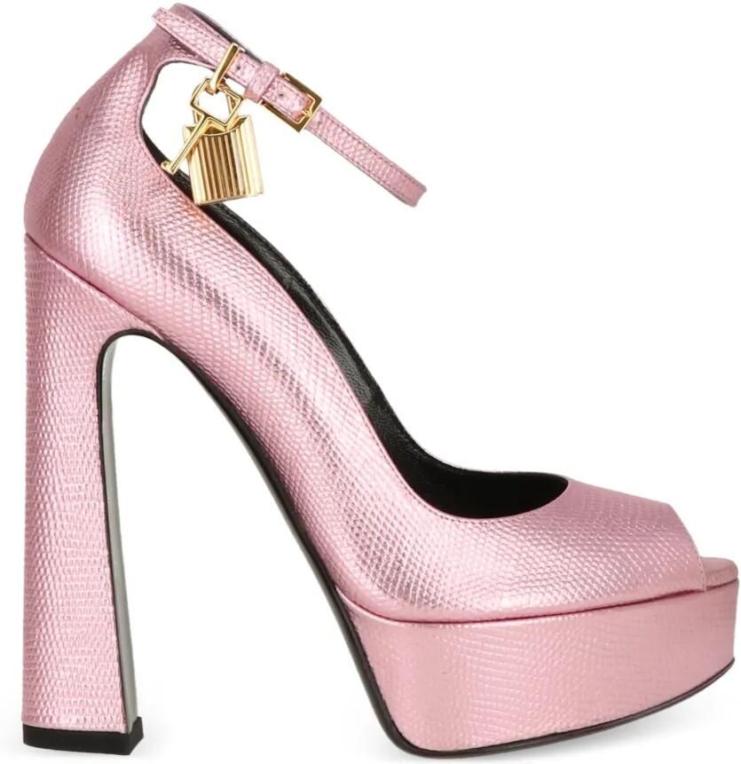 TOM FORD Sandalen met plateauzool en hangslot Roze