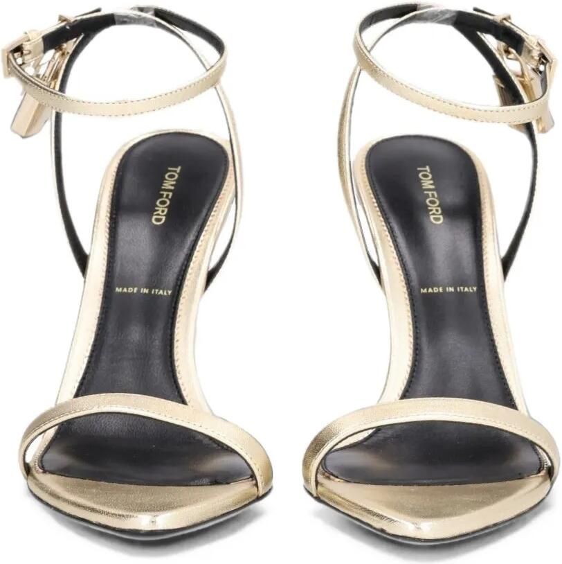 TOM FORD Sandalen met puntige neus en hangslot Goud - Foto 2