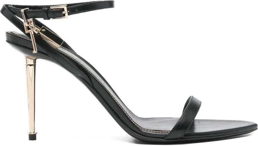 TOM FORD Sandalen met puntige neus en hangslot Zwart