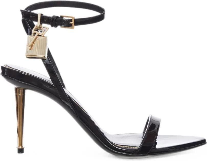 TOM FORD Sandalen met stiletto-hak en hangslot Zwart