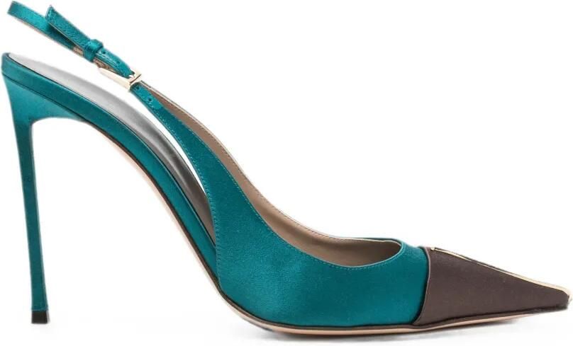 TOM FORD Satijnen slingback pumps Groen
