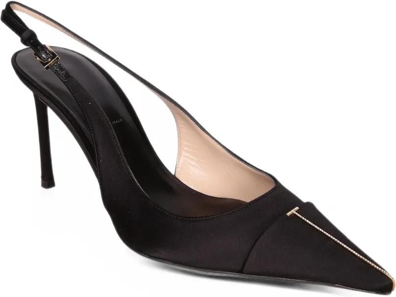 TOM FORD satin and crystal Thea slingback pumps Zwart - Foto 3