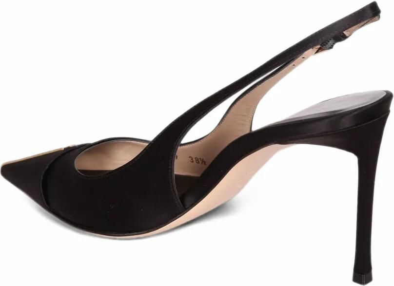 TOM FORD satin and crystal Thea slingback pumps Zwart - Foto 4
