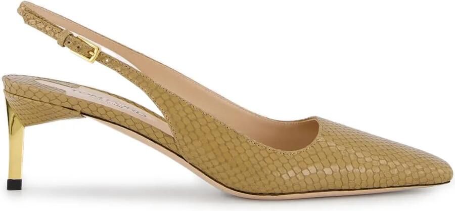 TOM FORD Slingback pumps met slangen-reliëf Beige
