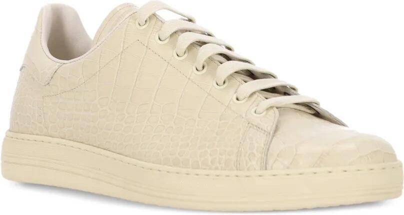 TOM FORD Sneakers met krokodillen-reliëf Beige - Foto 3