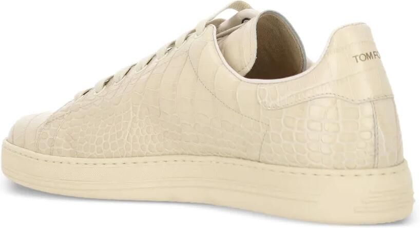 TOM FORD Sneakers met krokodillen-reliëf Beige - Foto 2