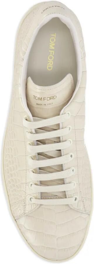 TOM FORD Sneakers met krokodillen-reliëf Beige - Foto 4