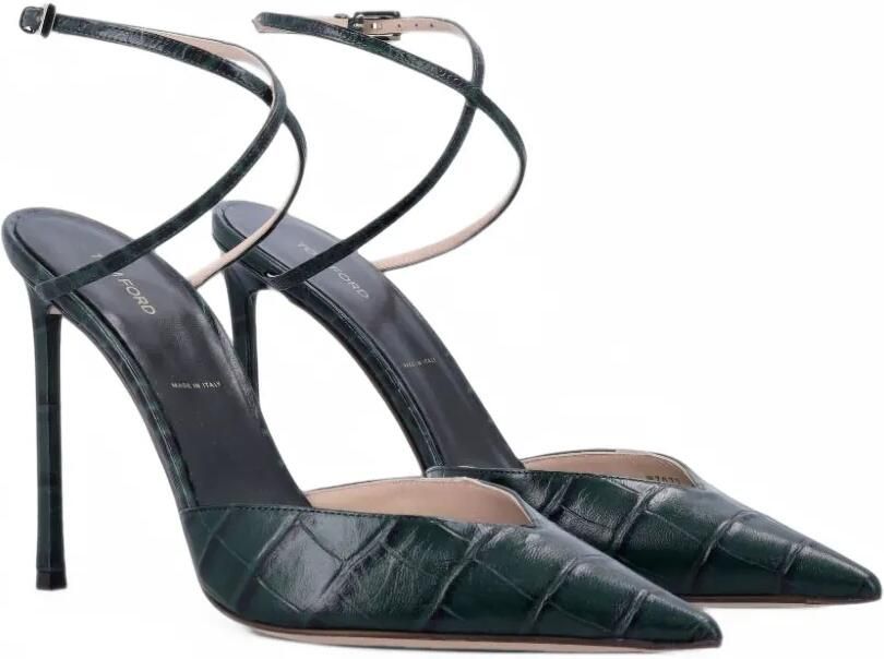 TOM FORD stamped crocodile leather Selen pumps Zwart - Foto 2