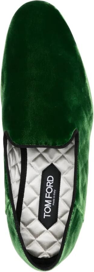 TOM FORD Steven fluwelen loafers Groen - Foto 2