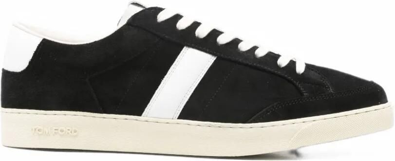 TOM FORD Blake tweekleurige leren sneakers Zwart