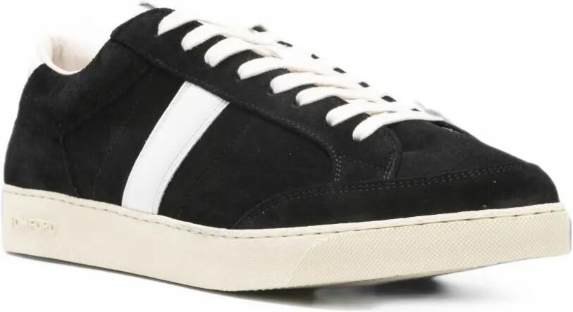 TOM FORD Blake tweekleurige leren sneakers Zwart - Foto 3