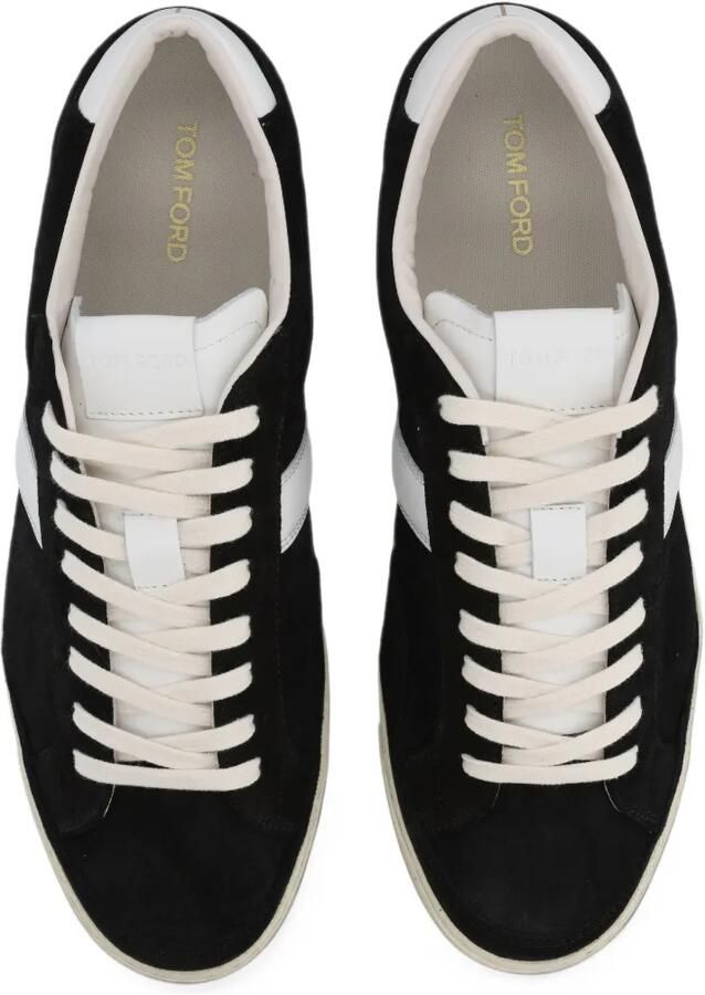 TOM FORD Blake tweekleurige leren sneakers Zwart - Foto 2
