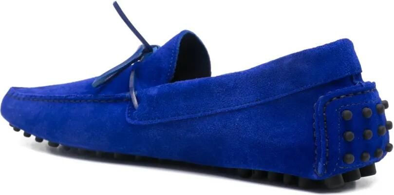 TOM FORD Suède loafers met strik Blauw
