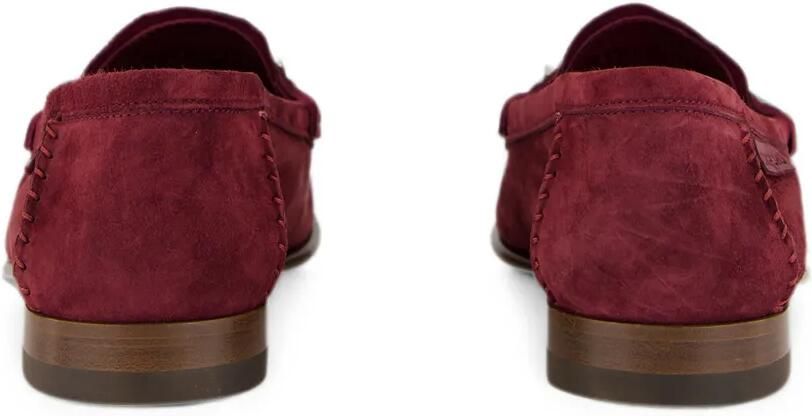 TOM FORD Suède loafers met T-bandje Rood - Foto 3
