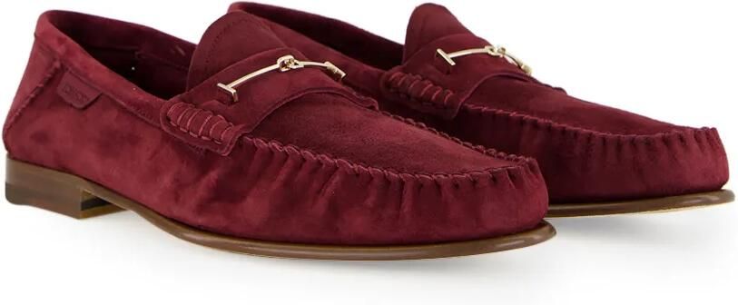 TOM FORD Suède loafers met T-bandje Rood - Foto 5
