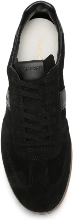 TOM FORD Suède sneakers met leren afwerking Zwart - Foto 3