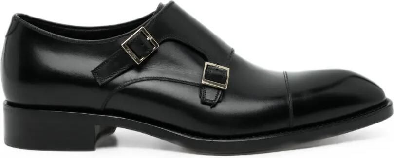 TOM FORD Vincent loafers met dubbele monnikband Zwart
