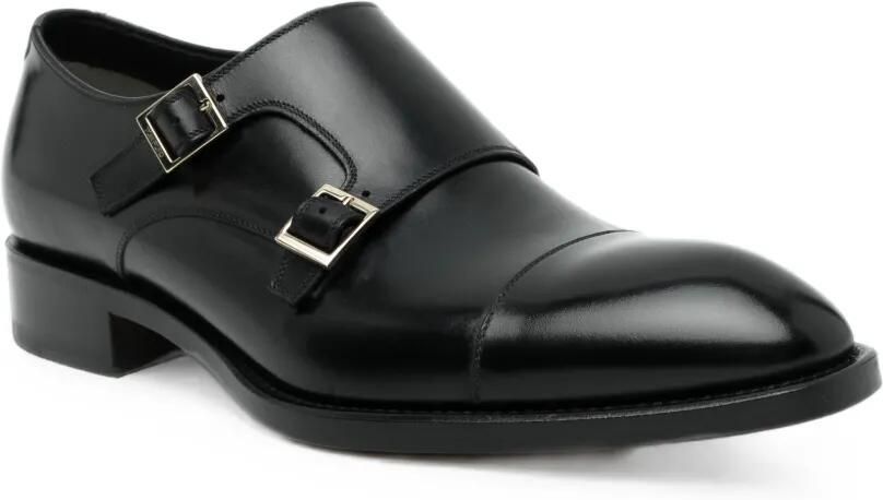TOM FORD Vincent loafers met dubbele monnikband Zwart - Foto 3