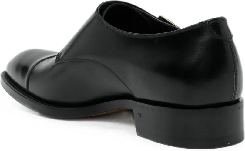 TOM FORD Vincent loafers met dubbele monnikband Zwart - Foto 2