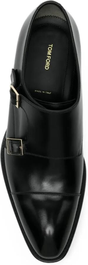 TOM FORD Vincent loafers met dubbele monnikband Zwart - Foto 4