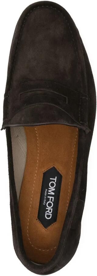 TOM FORD York suède penny loafers Bruin - Foto 4