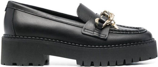 Tommy Hilfiger Loafers met schakelketting Zwart