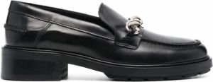 Tommy Hilfiger Loafers met schakelkettingdetail Zwart