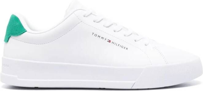 Tommy Hilfiger Court leren sneakers Wit