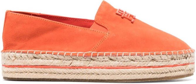 Tommy Hilfiger Espadrilles met logoplakkaat Oranje