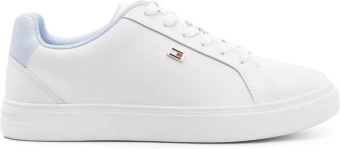 Tommy Hilfiger Flag Court leren sneakers Wit