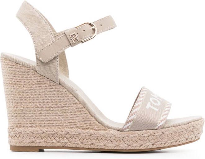 Tommy Hilfiger Sandalen met sleehak Groen