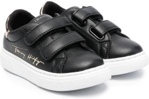 Tommy Hilfiger Junior Sneakers met klittenband Zwart