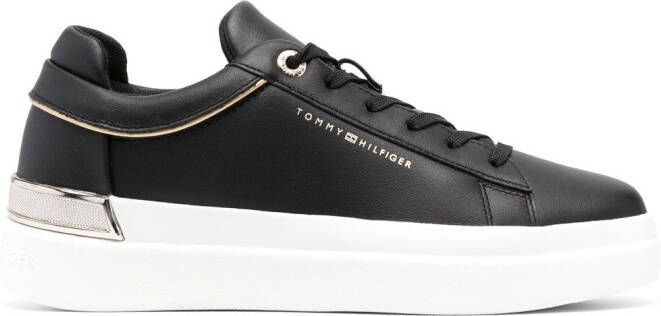 Tommy Hilfiger Leren sneakers Zwart