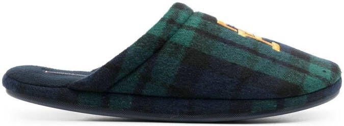 Tommy Hilfiger Slippers met geborduurd logo Groen