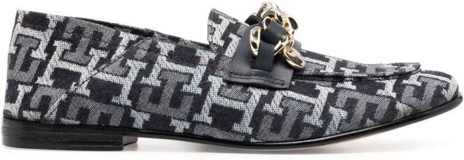 Tommy Hilfiger Loafers met logo-jacquard Blauw