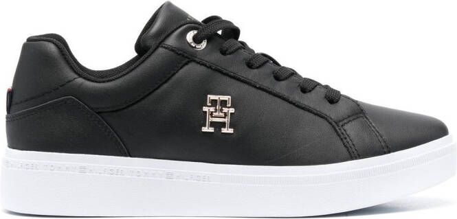 Tommy Hilfiger Leren sneakers Zwart
