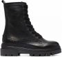Tommy Hilfiger Monochromatische veterlaarzen Zwart - Thumbnail 1