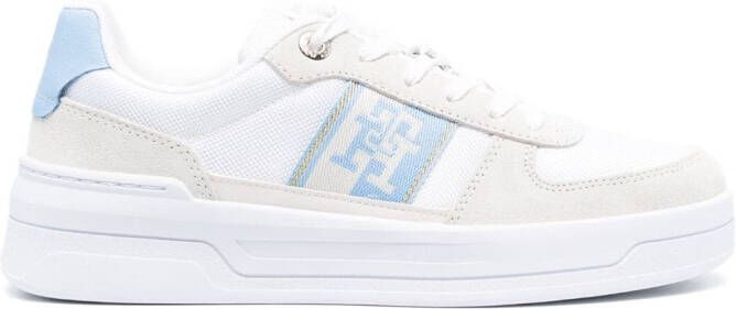 Tommy Hilfiger Leren sneakers Blauw