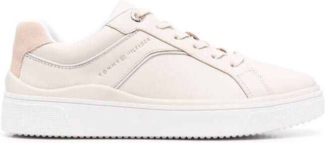 Tommy Hilfiger Leren sneakers Beige