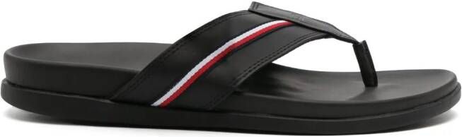 Tommy Hilfiger Slingback sandalen met streepdetail Zwart